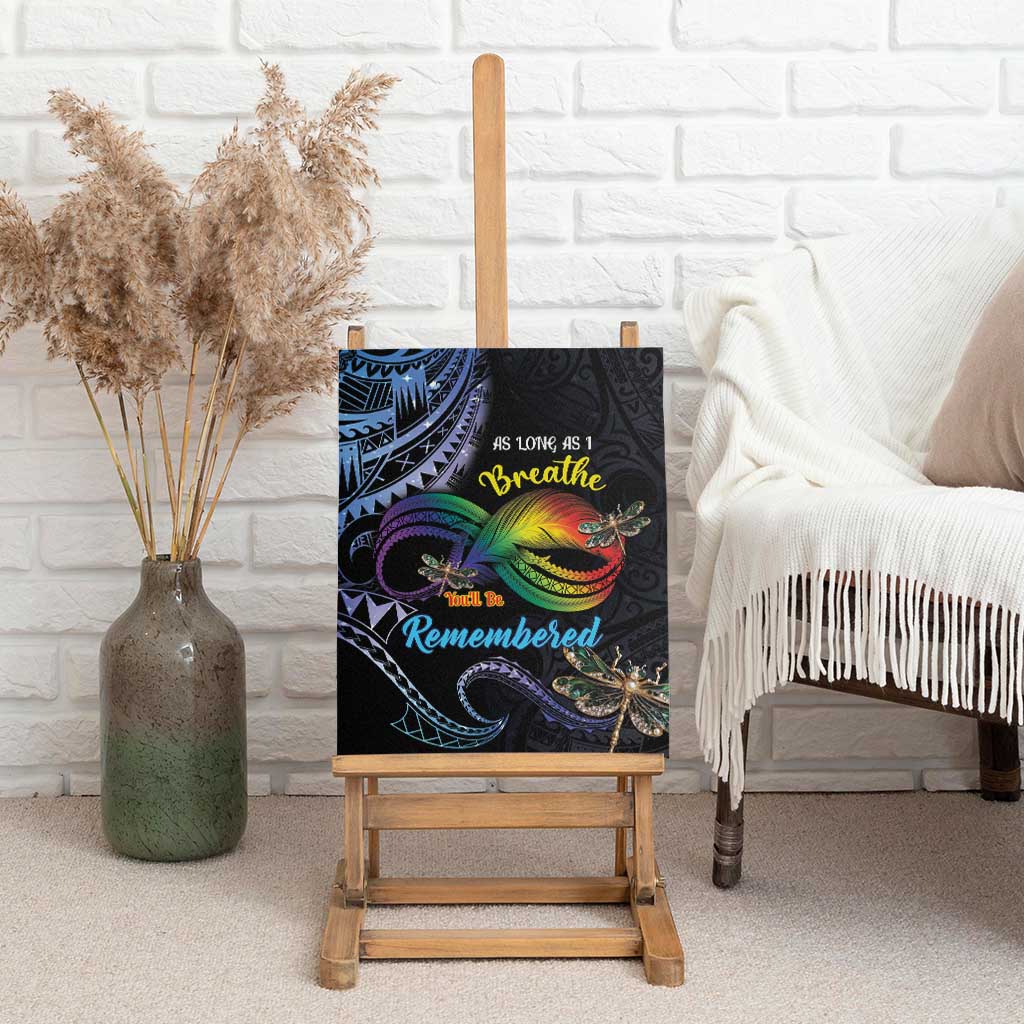 Polynesian Memorial Canvas Wall Art As Long As I Breathe You'll Be Remembered LT01 - Polynesian Pride