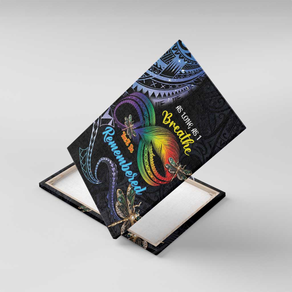 Polynesian Memorial Canvas Wall Art As Long As I Breathe You'll Be Remembered LT01 With Frame Colorful - Polynesian Pride