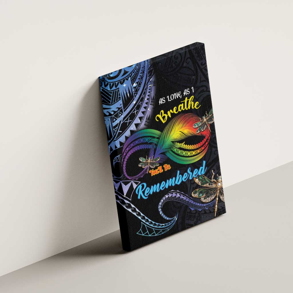 Polynesian Memorial Canvas Wall Art As Long As I Breathe You'll Be Remembered LT01 - Polynesian Pride