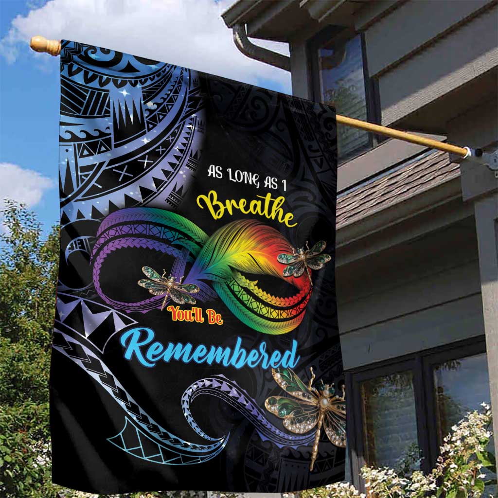 Polynesian Memorial Garden Flag As Long As I Breathe You'll Be Remembered LT01 - Polynesian Pride