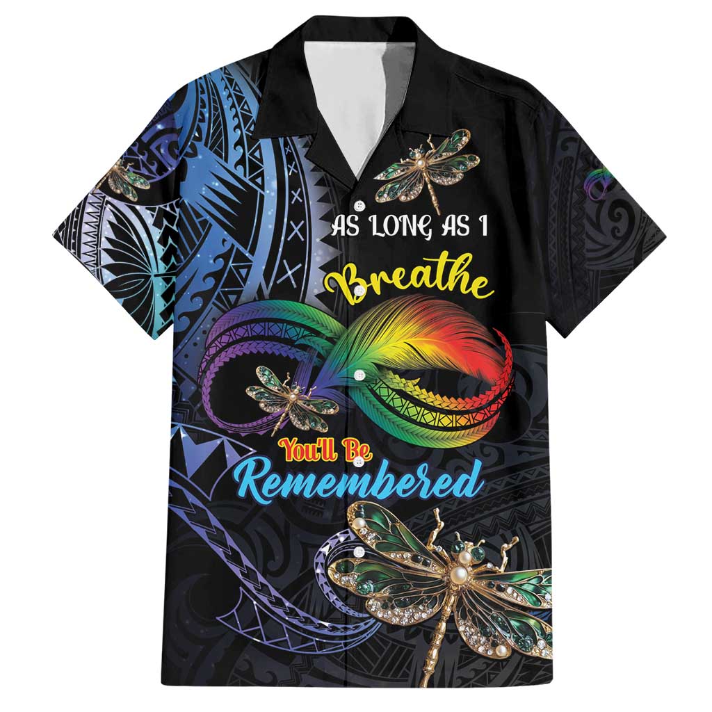 Personalised Polynesian Memorial Hawaiian Shirt As Long As I Breathe You'll Be Remembered LT01 Colorful - Polynesian Pride