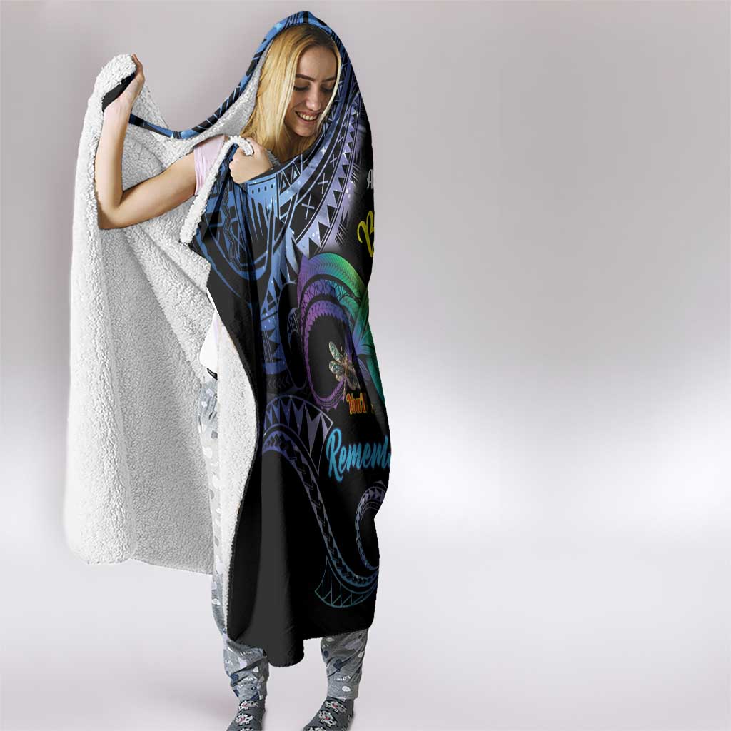 Polynesian Memorial Hooded Blanket As Long As I Breathe You'll Be Remembered LT01 - Polynesian Pride
