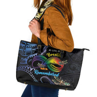 Polynesian Memorial Leather Tote Bag As Long As I Breathe You'll Be Remembered LT01 Colorful - Polynesian Pride
