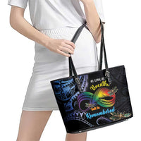 Polynesian Memorial Leather Tote Bag As Long As I Breathe You'll Be Remembered LT01 - Polynesian Pride