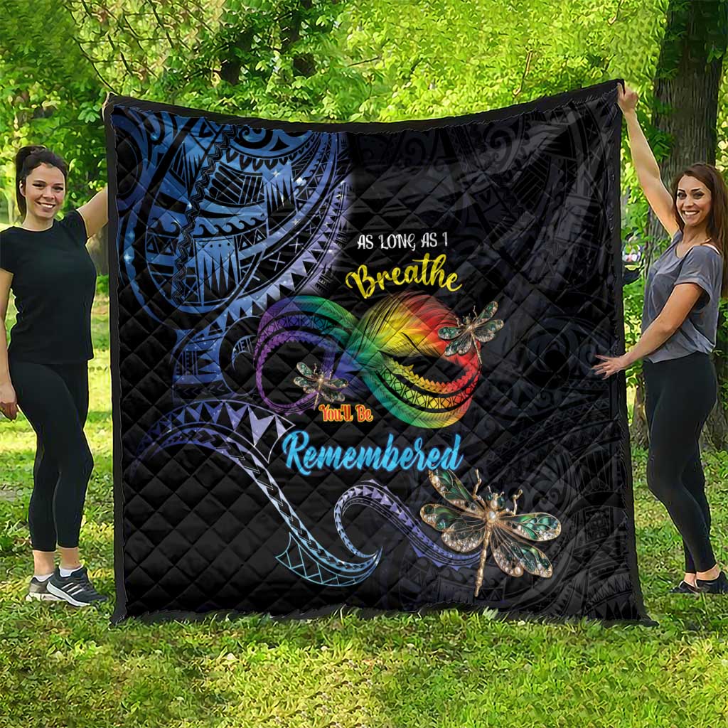 Polynesian Memorial Quilt As Long As I Breathe You'll Be Remembered