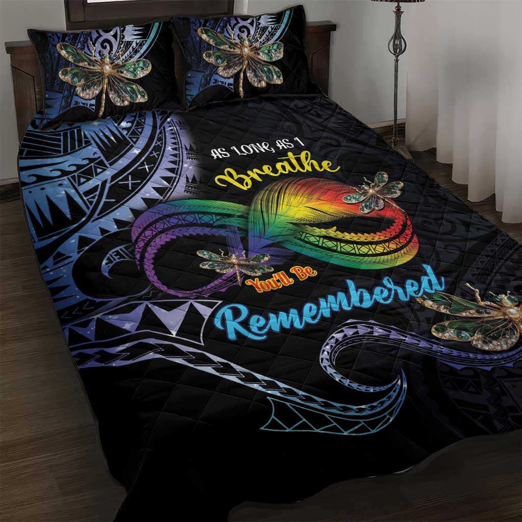 Polynesian Memorial Quilt Bed Set As Long As I Breathe You'll Be Remembered LT01 Colorful - Polynesian Pride