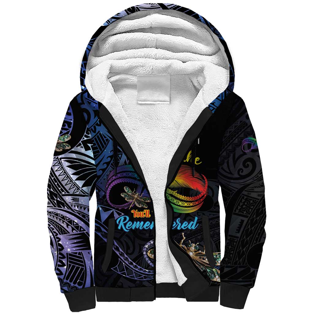 Personalised Polynesian Memorial Sherpa Hoodie As Long As I Breathe You'll Be Remembered LT01 Unisex Colorful - Polynesian Pride