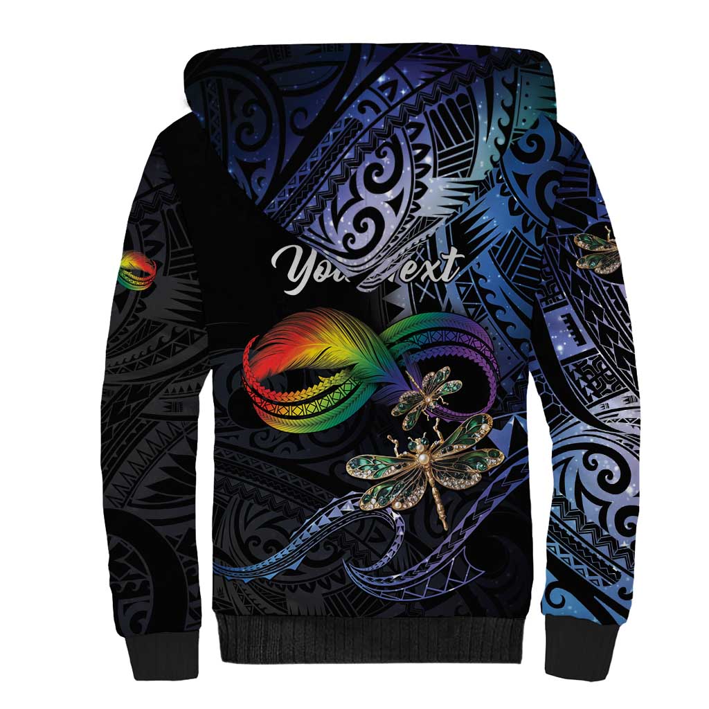 Personalised Polynesian Memorial Sherpa Hoodie As Long As I Breathe You'll Be Remembered LT01 - Polynesian Pride