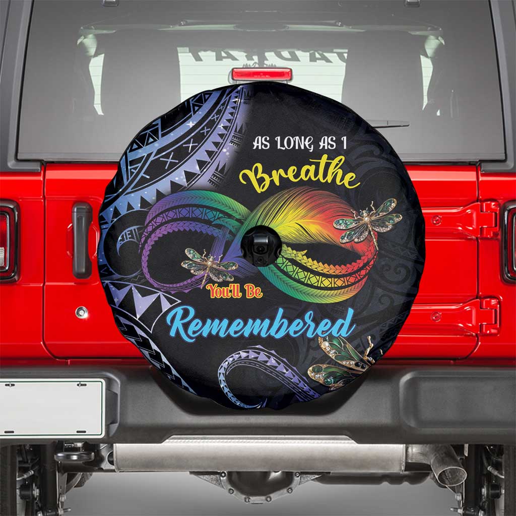 Polynesian Memorial Spare Tire Cover As Long As I Breathe You'll Be Remembered LT01 - Polynesian Pride