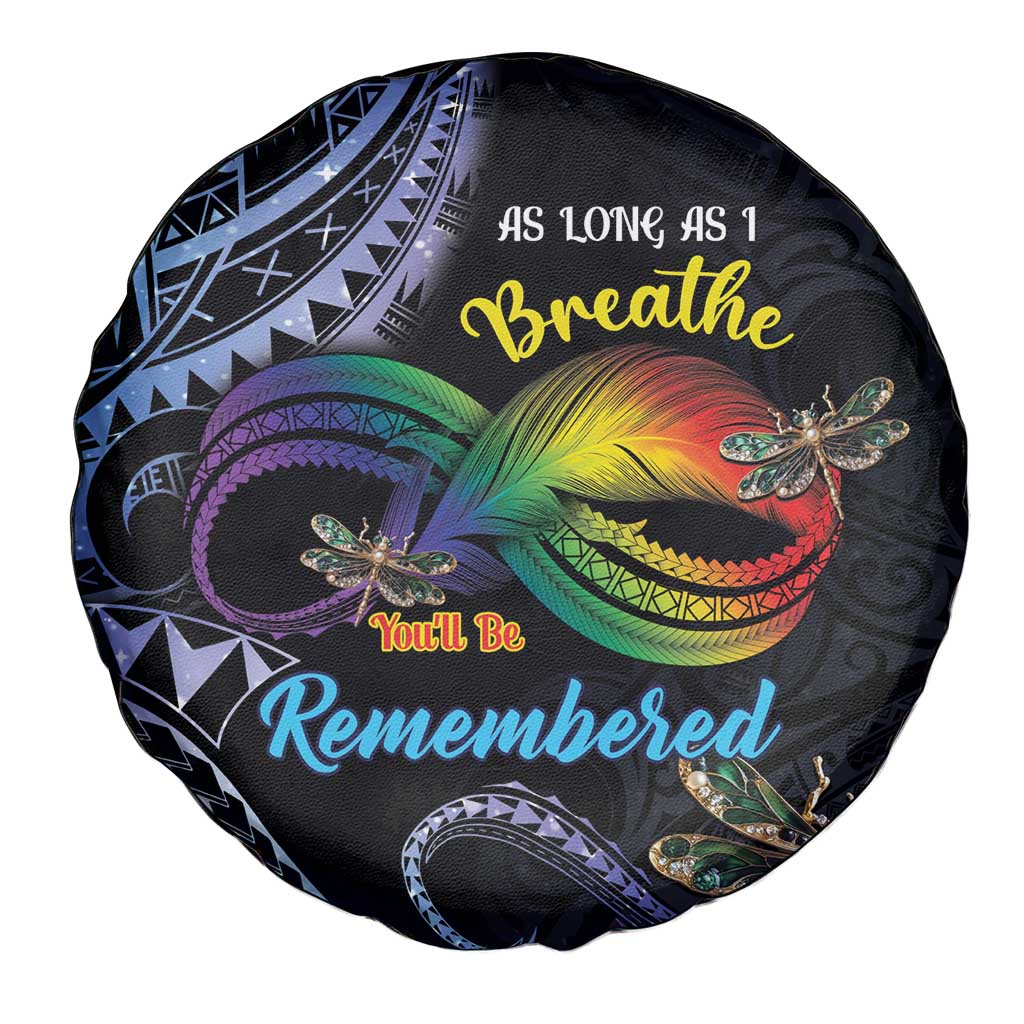 Polynesian Memorial Spare Tire Cover As Long As I Breathe You'll Be Remembered LT01 - Polynesian Pride