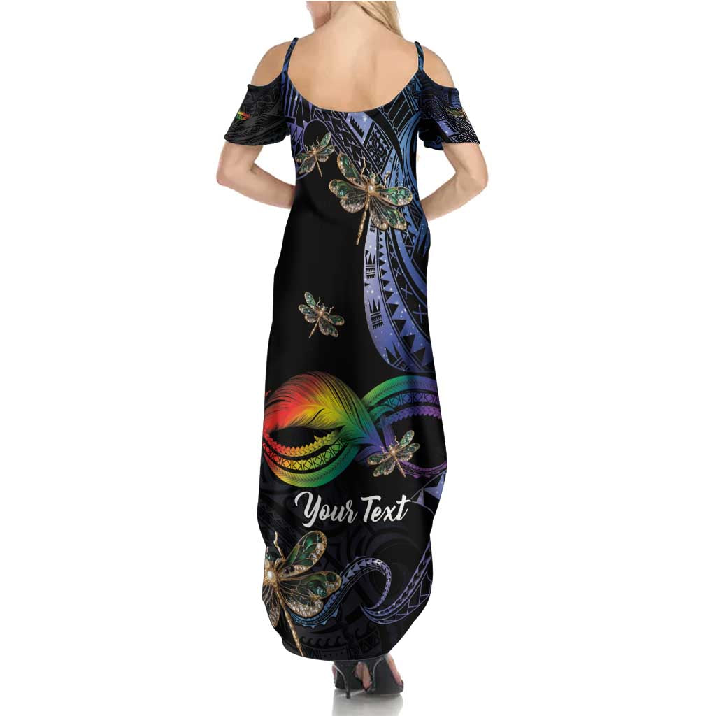 Personalised Polynesian Memorial Summer Maxi Dress As Long As I Breathe You'll Be Remembered LT01 - Polynesian Pride