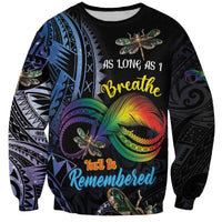 Personalised Polynesian Memorial Sweatshirt As Long As I Breathe You'll Be Remembered LT01 Unisex Colorful - Polynesian Pride