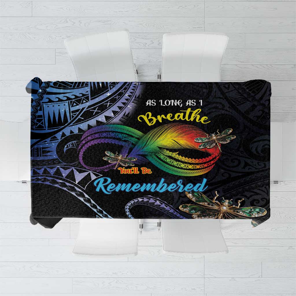 Polynesian Memorial Tablecloth As Long As I Breathe You'll Be Remembered LT01 Colorful - Polynesian Pride