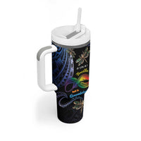 Personalised Polynesian Memorial Tumbler With Handle As Long As I Breathe You'll Be Remembered LT01 - Polynesian Pride