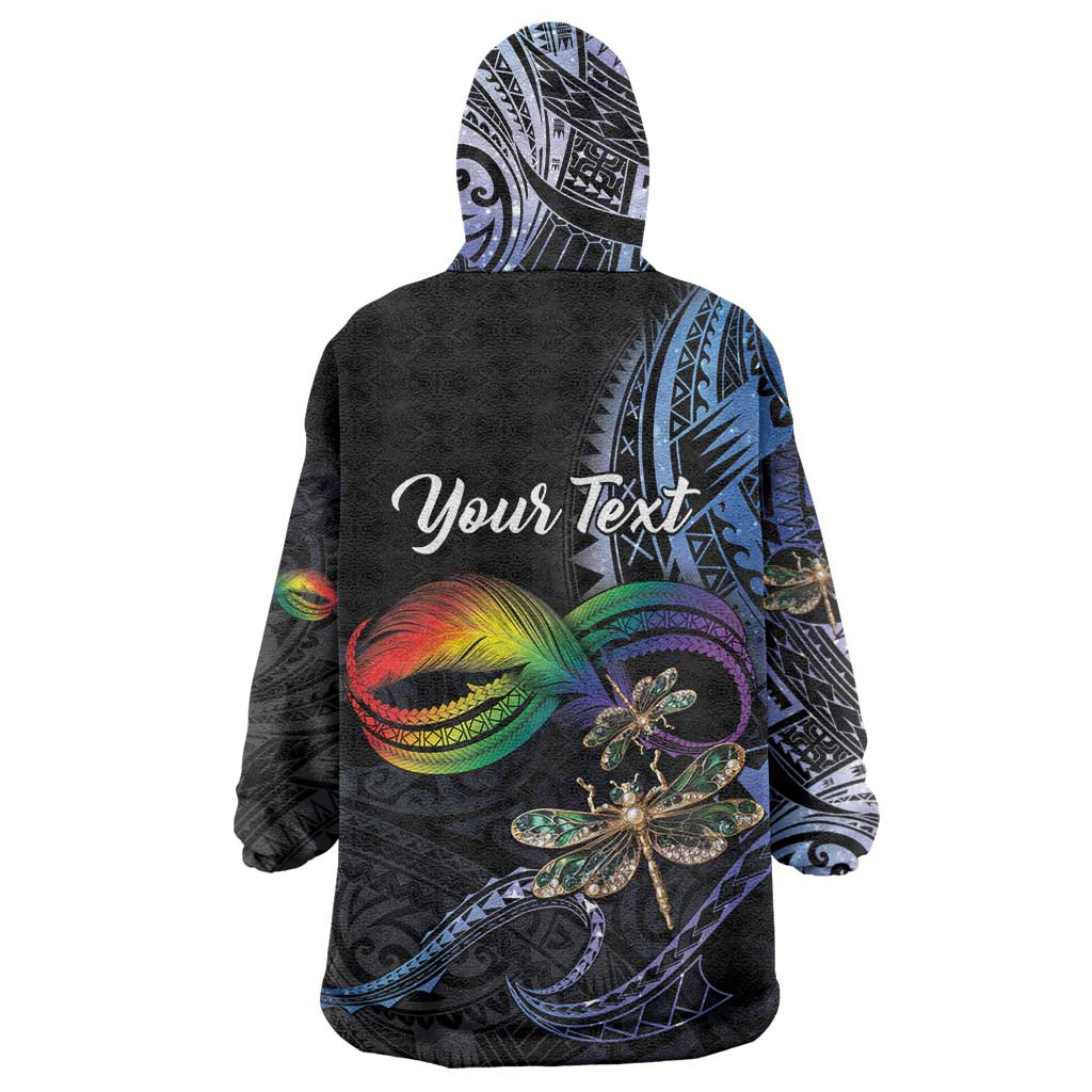 Personalised Polynesian Memorial Wearable Blanket Hoodie As Long As I Breathe You'll Be Remembered LT01 - Polynesian Pride