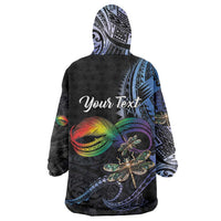 Personalised Polynesian Memorial Wearable Blanket Hoodie As Long As I Breathe You'll Be Remembered LT01 - Polynesian Pride