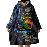 Personalised Polynesian Memorial Wearable Blanket Hoodie As Long As I Breathe You'll Be Remembered LT01 - Polynesian Pride