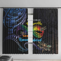 Polynesian Memorial Window Curtain As Long As I Breathe You'll Be Remembered LT01 With Hooks Colorful - Polynesian Pride