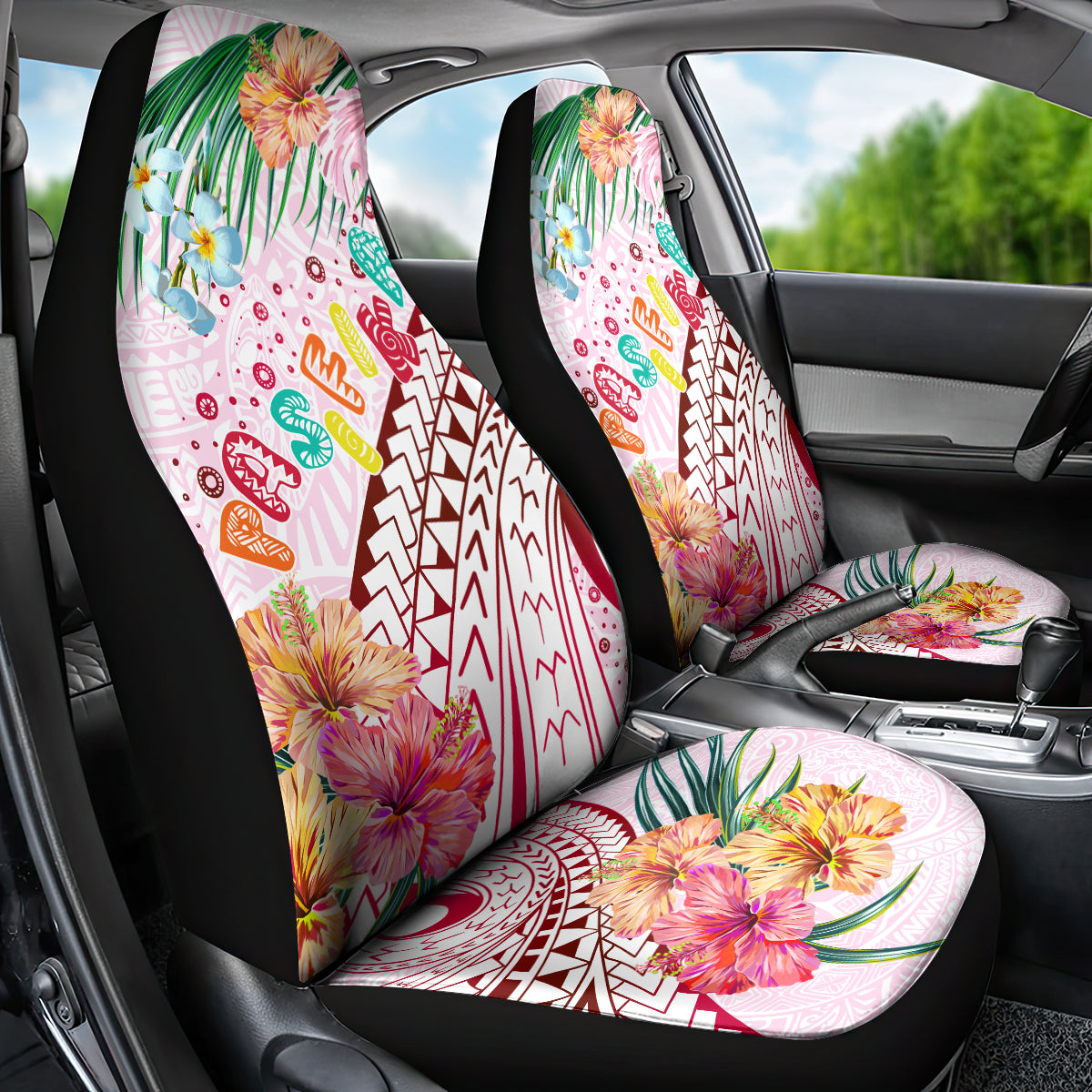 Pasifika Festival Car Seat Cover Tribal Pattern Tropical Style
