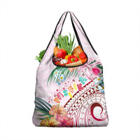 Pasifika Festival Grocery Bag Tribal Pattern Tropical Style LT01 1-pack One Size Pink - Polynesian Pride