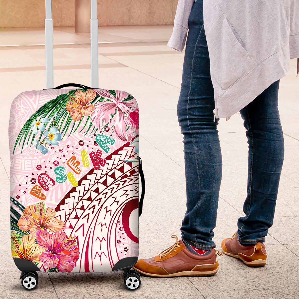 Pasifika Festival Luggage Cover Tribal Pattern Tropical Style