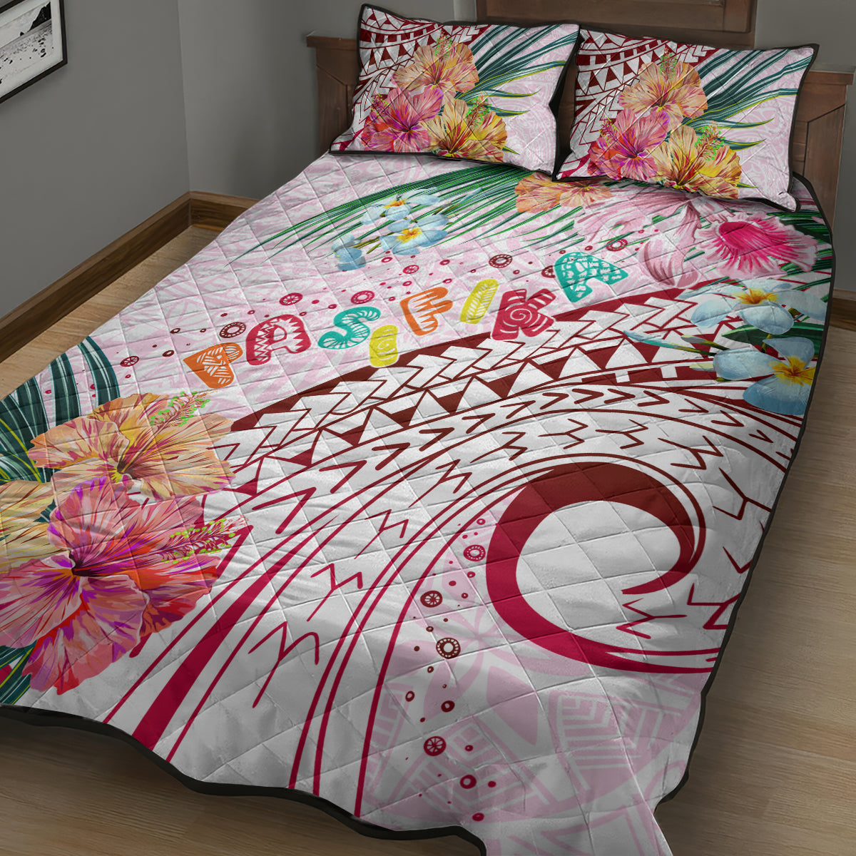 Pasifika Festival Quilt Bed Set Tribal Pattern Tropical Style LT01 - Polynesian Pride