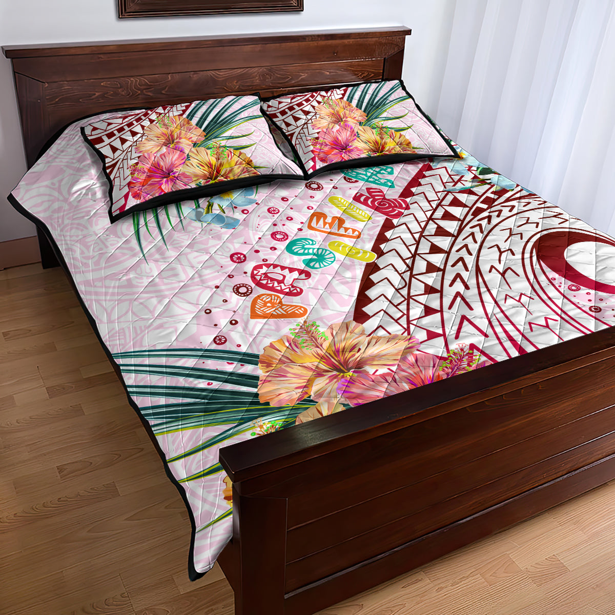 Pasifika Festival Quilt Bed Set Tribal Pattern Tropical Style LT01 - Polynesian Pride