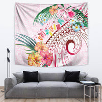 Pasifika Festival Tapestry Tribal Pattern Tropical Style LT01 Pink - Polynesian Pride