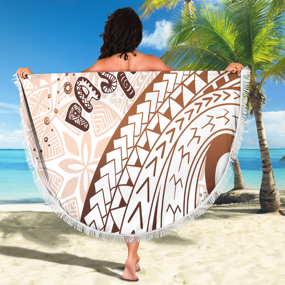 Pasifika Festival Beach Blanket Vintage Tribal Pattern LT01 - Polynesian Pride