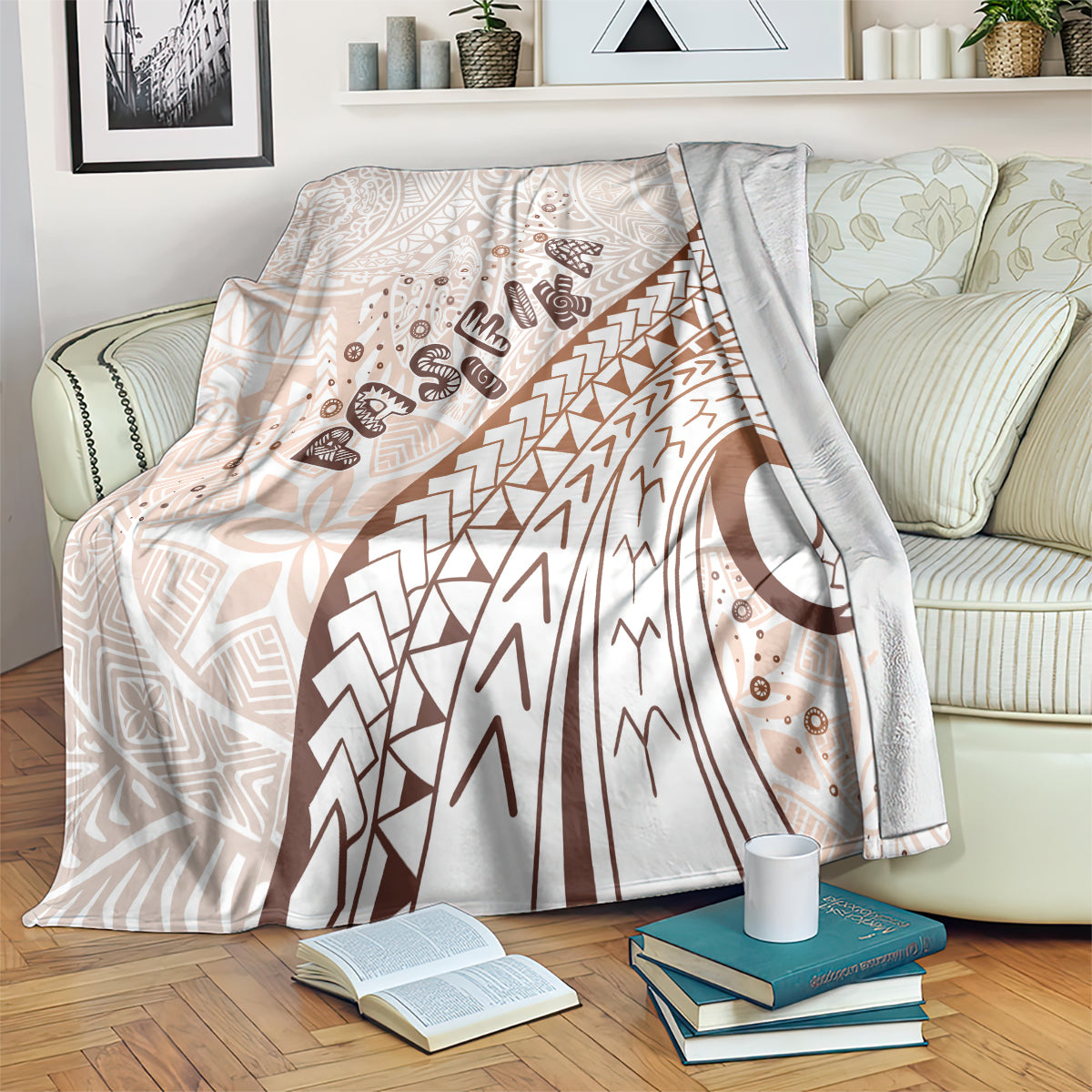 Pasifika Festival Blanket Vintage Tribal Pattern LT01 Brown - Polynesian Pride