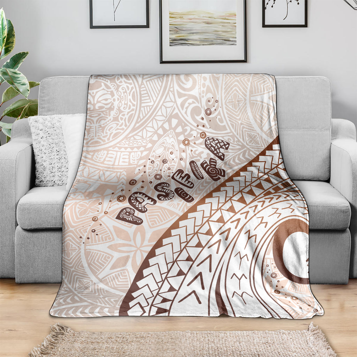 Pasifika Festival Blanket Vintage Tribal Pattern LT01 - Polynesian Pride