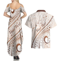 Pasifika Festival Couples Matching Summer Maxi Dress and Hawaiian Shirt Vintage Tribal Pattern LT01 - Polynesian Pride