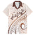 Pasifika Festival Family Matching Short Sleeve Bodycon Dress and Hawaiian Shirt Vintage Tribal Pattern LT01 Dad's Shirt - Short Sleeve Brown - Polynesian Pride