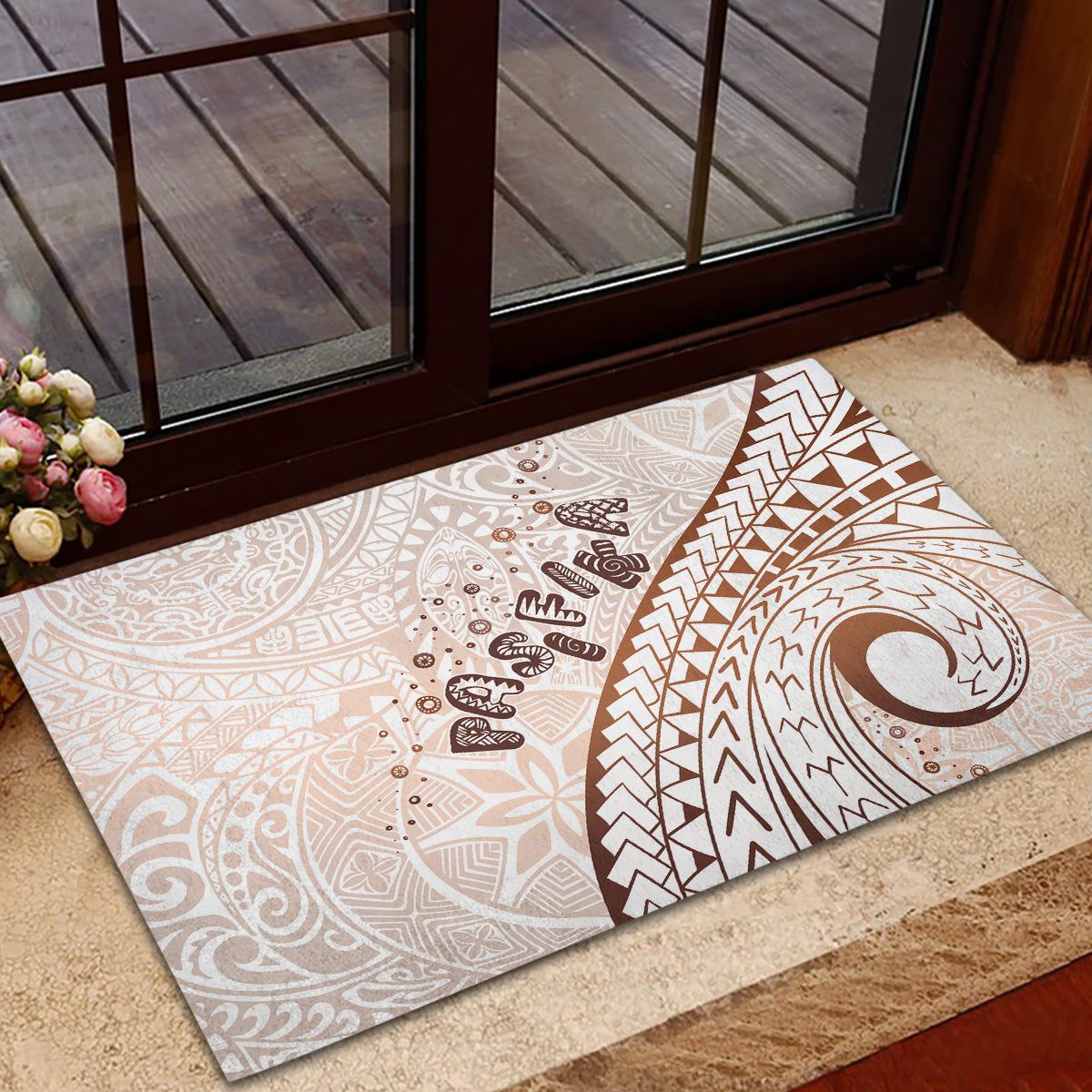 Pasifika Festival Rubber Doormat Vintage Tribal Pattern LT01 - Polynesian Pride