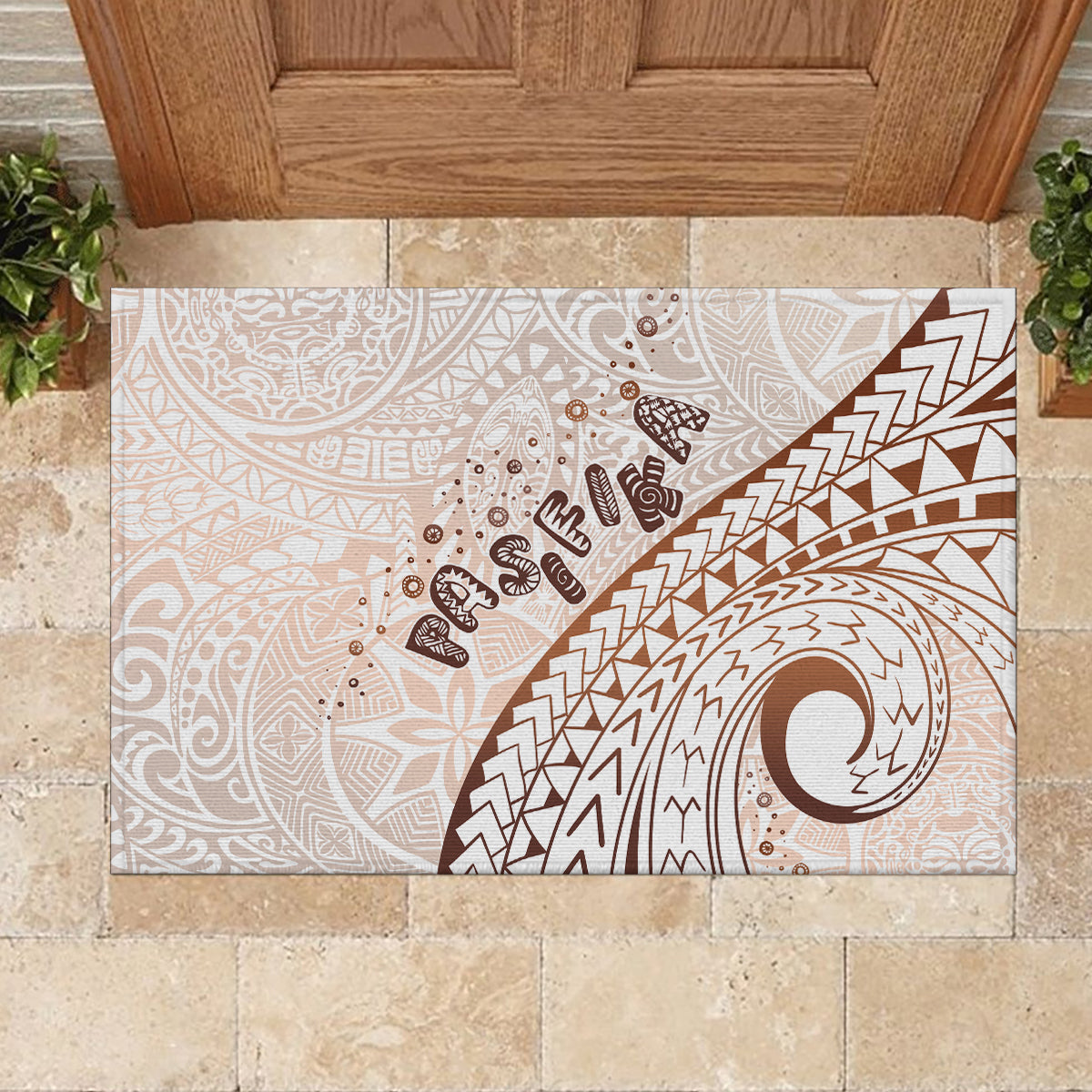 Pasifika Festival Rubber Doormat Vintage Tribal Pattern LT01 - Polynesian Pride