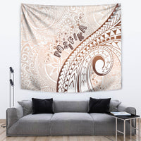 Pasifika Festival Tapestry Vintage Tribal Pattern LT01 Brown - Polynesian Pride