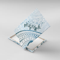 Pasifika Festival Canvas Wall Art Tribal Pattern Blue Version LT01 With Frame Blue - Polynesian Pride