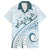 Pasifika Festival Family Matching Puletasi and Hawaiian Shirt Tribal Pattern Blue Version LT01 Dad's Shirt - Short Sleeve Blue - Polynesian Pride