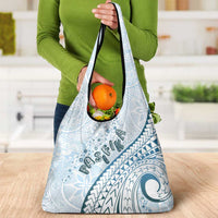 Pasifika Festival Grocery Bag Tribal Pattern Blue Version