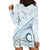 Pasifika Festival Hoodie Dress Tribal Pattern Blue Version LT01 - Polynesian Pride