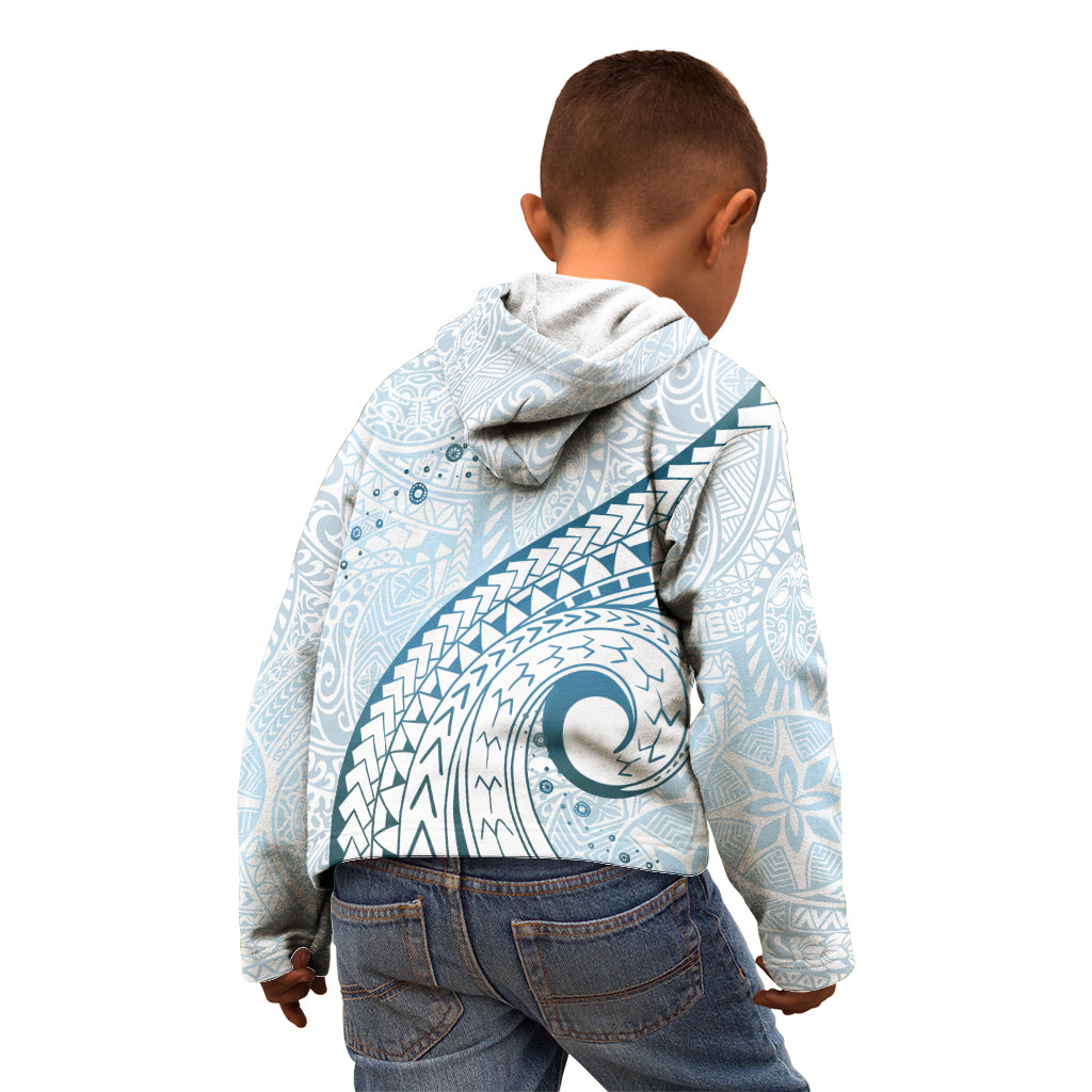 Pasifika Festival Kid Hoodie Tribal Pattern Blue Version LT01 - Polynesian Pride