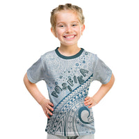 Pasifika Festival Kid T Shirt Tribal Pattern Blue Version LT01 Blue - Polynesian Pride