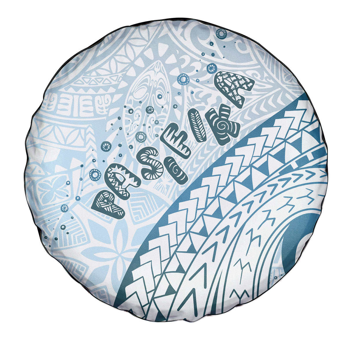 Pasifika Festival Spare Tire Cover Tribal Pattern Blue Version LT01 - Polynesian Pride