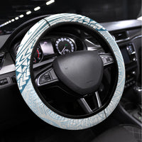 Pasifika Festival Steering Wheel Cover Tribal Pattern Blue Version LT01 Universal Fit Blue - Polynesian Pride
