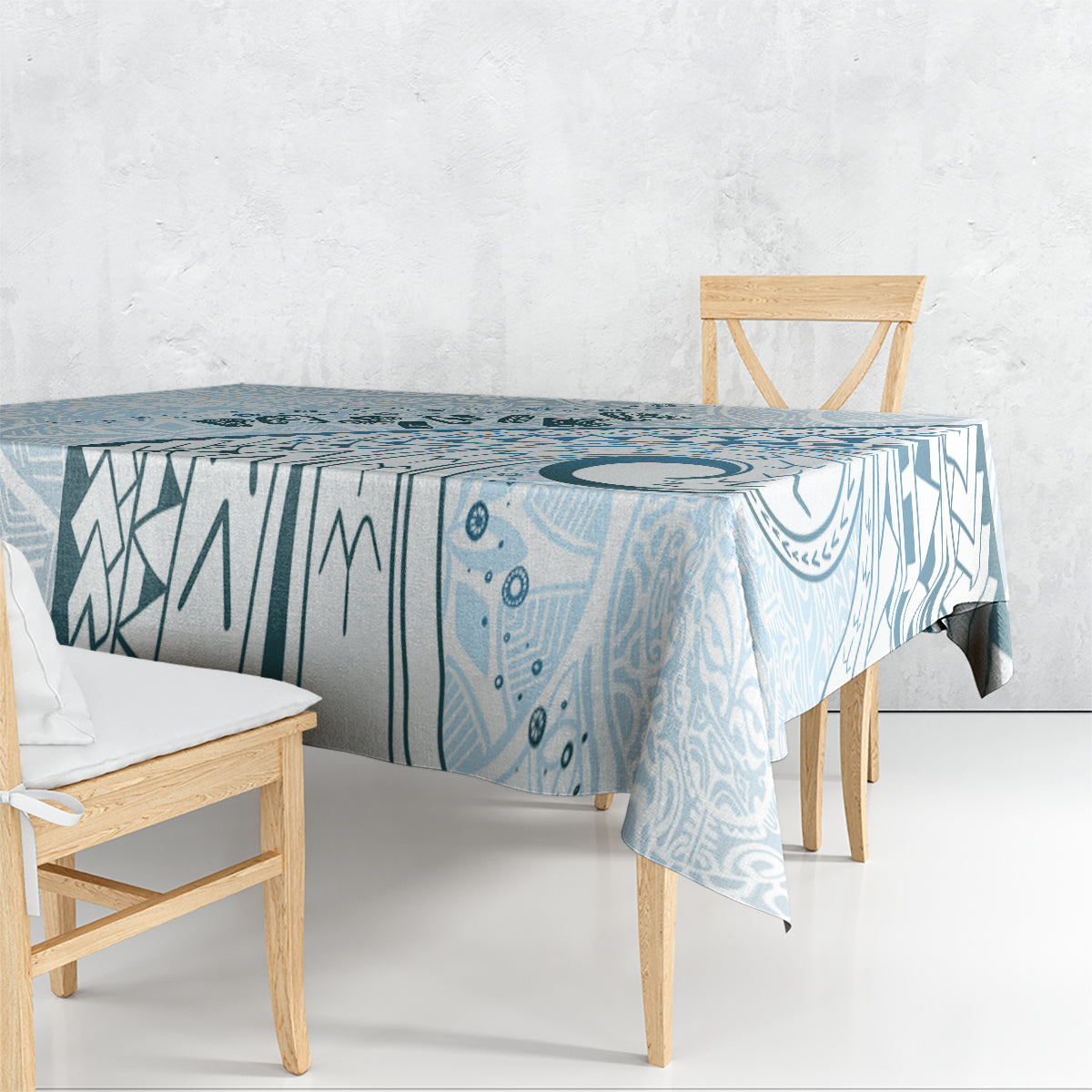 Pasifika Festival Tablecloth Tribal Pattern Blue Version LT01 - Polynesian Pride