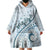 Pasifika Festival Wearable Blanket Hoodie Tribal Pattern Blue Version LT01 - Polynesian Pride