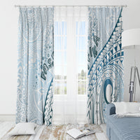 Pasifika Festival Window Curtain Tribal Pattern Blue Version LT01 - Polynesian Pride