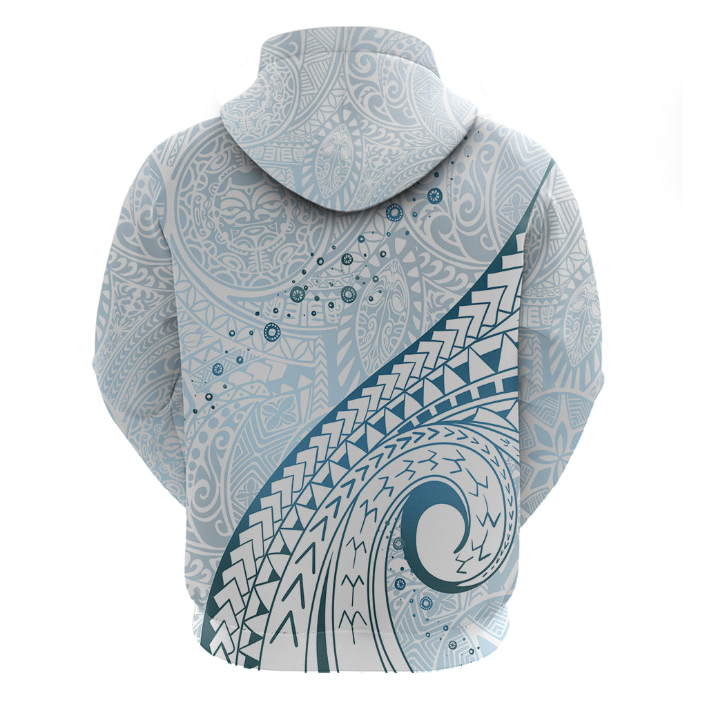 Pasifika Festival Zip Hoodie Tribal Pattern Blue Version LT01 - Polynesian Pride