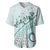 Pasifika Festival Baseball Jersey Tribal Pattern Teal Version LT01