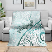 Pasifika Festival Blanket Tribal Pattern Teal Version LT01 - Polynesian Pride